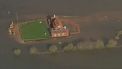 Moorland Village Hall when flooded